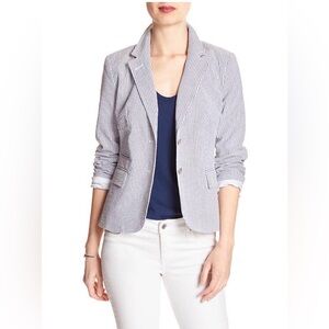 Classic Navy Striped Women's Blazer